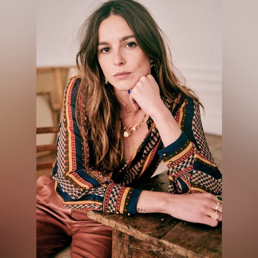 Sezane Tianna Blouse in Maya Print